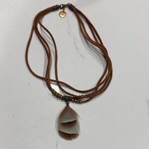 PLUME COSMETICS Multi-Strand Feather Necklace